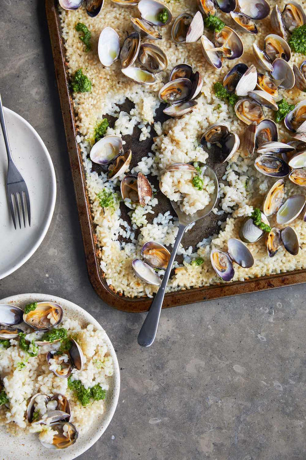 Dry Rice with Clams & Hazelnuts